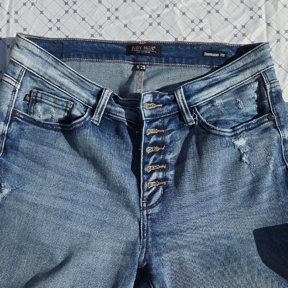 Judy Blue Denim - Judy Blue Women's Light Blue Boyfriend Jeans